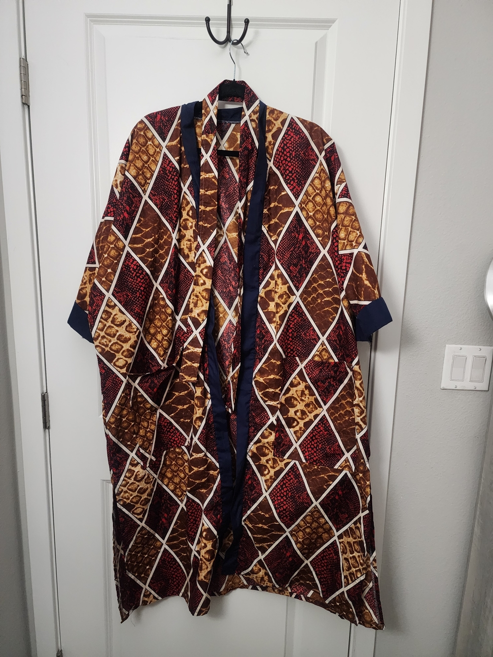 Snakeskin Printed Kimono Robe Size Xlarge